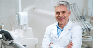 Retirement-aged dentist