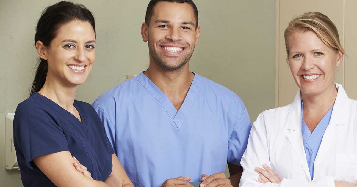 Three medical professionals